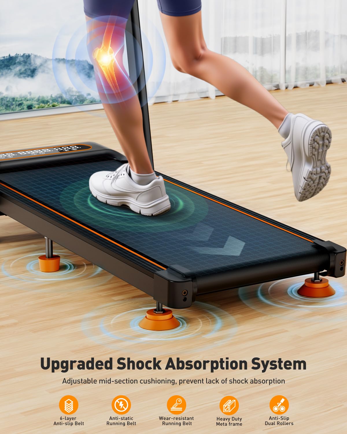 Upgraded 3.5HP Under Desk Treadmill with Incline - 330Lbs Capacity Walking Pad for Home & Office, 4-in-1 Portable Treadmill with Remote Control, APP & LED Display - Perfect for Small Spaces, Work from Home & Low-Impact Exercise