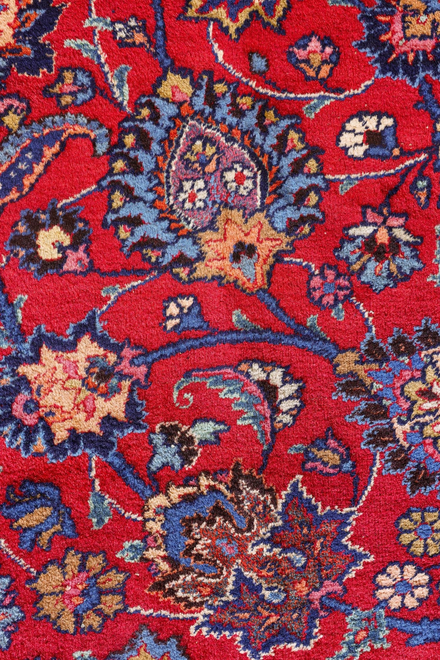 Handwoven Antique Mashad Traditional Persian Rug - J78396 | Perfect for Living Room, Bedroom & Home Decor