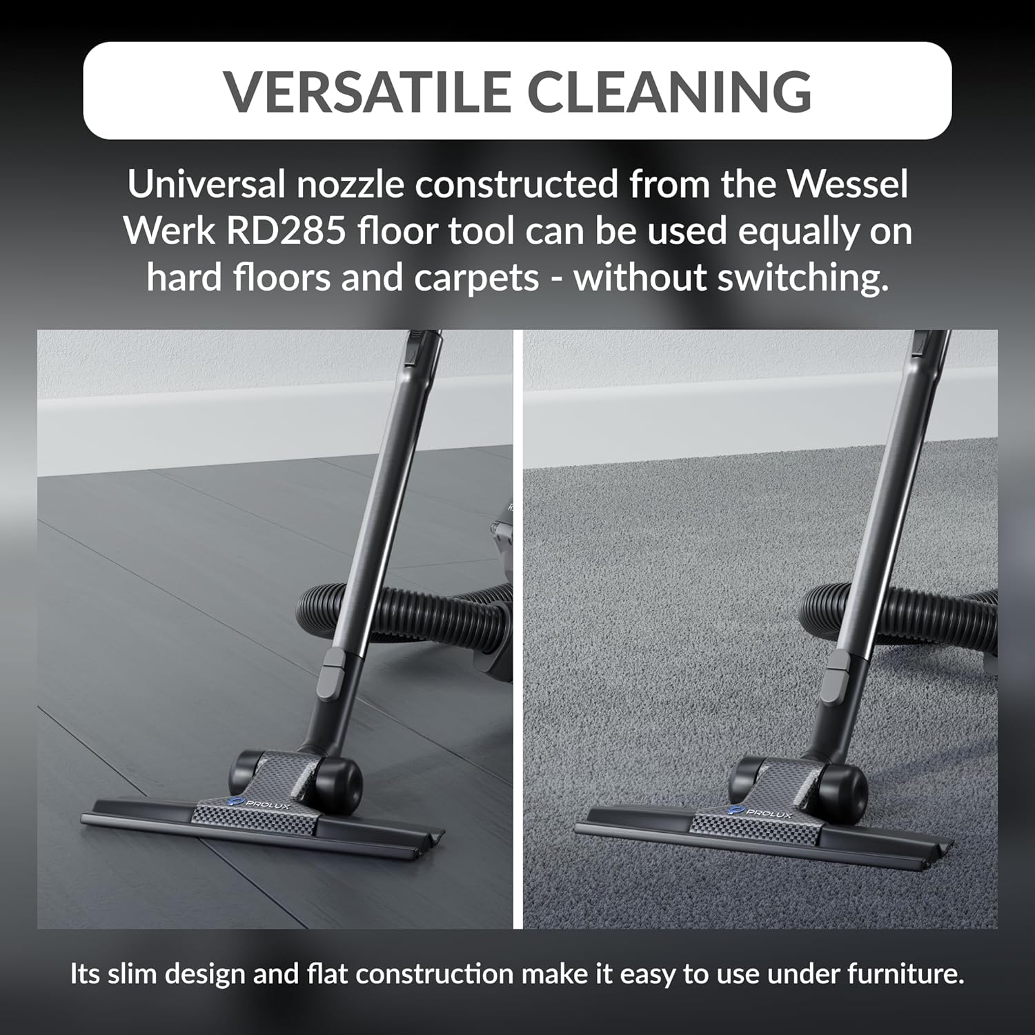 Prolux RS4 Turbo Nozzle Bagless Canister Vacuum Cleaner - Powerful Suction for Hardwood Floors, Carpets & Pet Hair - Ideal for Home Cleaning & Car Detailing