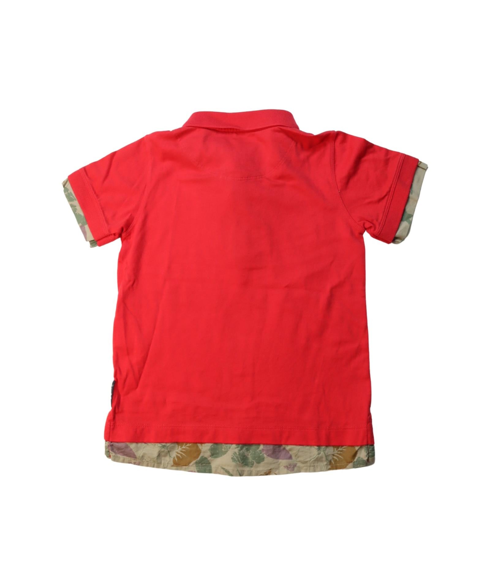 Armani Short Sleeve Polo Shirt for Boys Size 6T - Premium Cotton Casual Wear for Kids, School, and Playdates