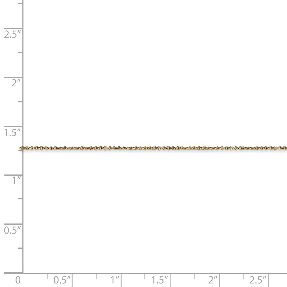 14K Yellow Gold 0.75mm Solid Polished Cable Chain Necklace for Women - Dainty Layering Jewelry, Everyday Wear & Gift Giving