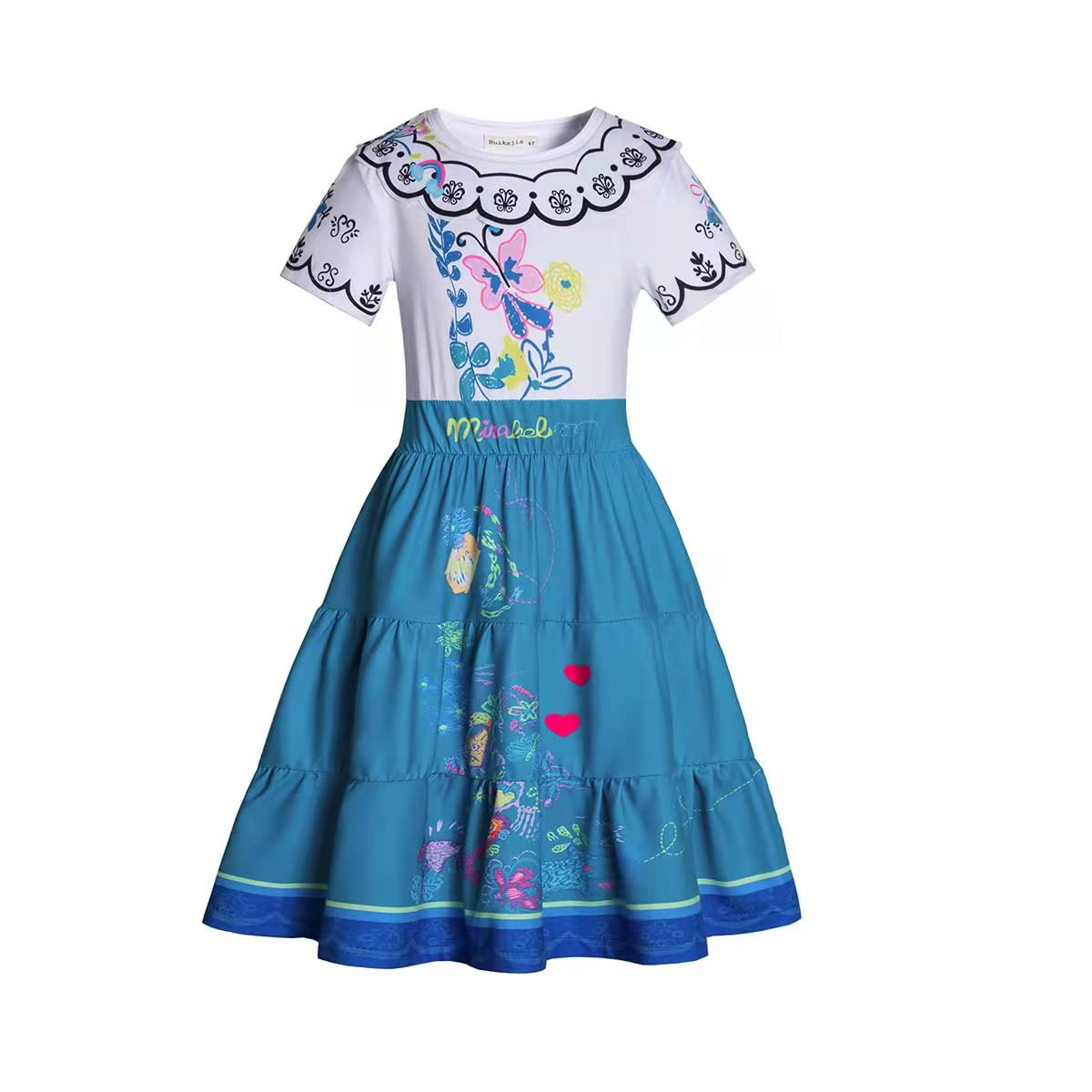 Encanto Mirabel Dress for Kids - Disney Encanto Inspired Costume with Matching Bag | Perfect for Halloween, Cosplay, Birthday Parties & Dress-Up Play