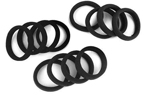 Kids Hair Rubber Bands - 12 Pack Black Elastic Hair Ties for Girls & Boys - No-Slip Ponytail Holders for School, Sports & Daily Use