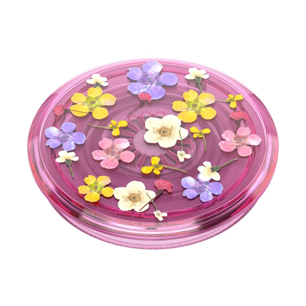PopSockets Translucent Grip with Kickstand - Expandable Rose Ditsy Floral Phone Grip for Secure Hold & Hands-Free Viewing, Perfect for Travel, Work, and Everyday Use