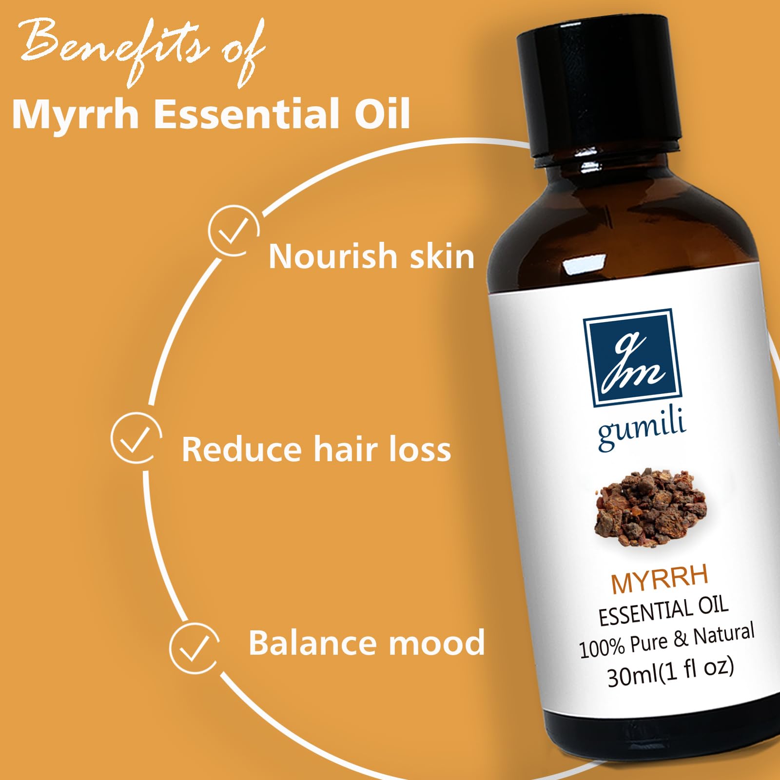 100% Pure Frankincense & Myrrh Essential Oil Set - Undiluted Therapeutic Grade for Skin Care, Hair Growth & Aromatherapy - 1 oz (2 Pack) - Perfect for Diffusers, Massage & DIY Beauty Products