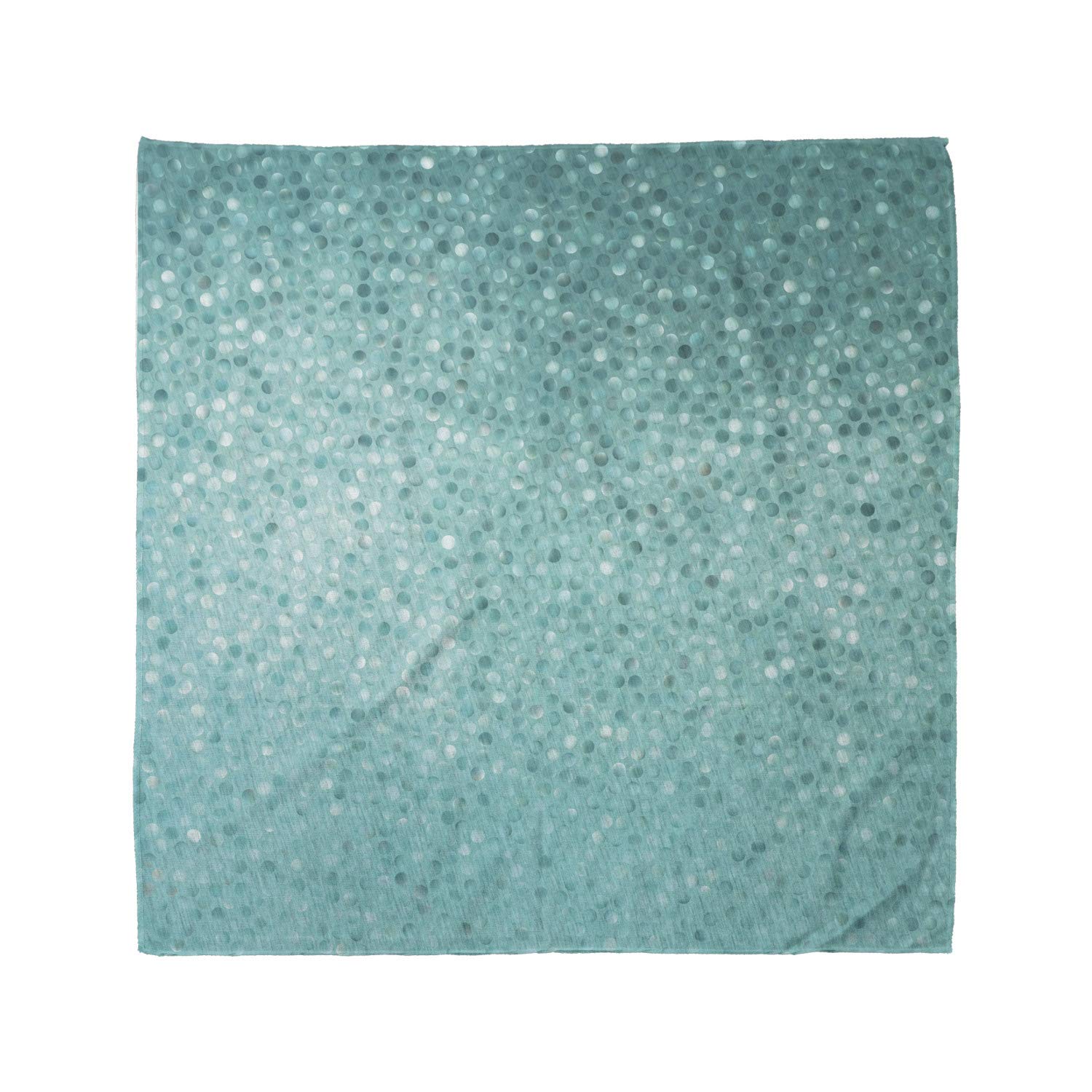 Ambesonne Blue and White Bandana Scarf - Stylish Polka Dot Pattern Unisex Head & Neck Wrap for Outdoor Activities, Music Festivals, and Casual Fashion