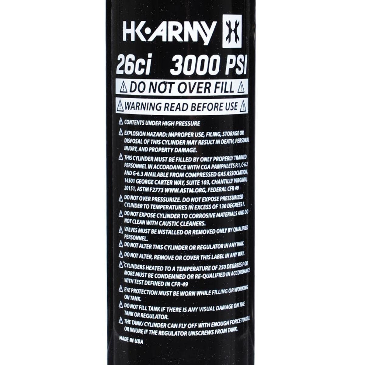 HK Army Aluminum HPA Paintball Air Tank with Standard Regulator - Lightweight & Durable for Outdoor Paintball Games & Airsoft Battles