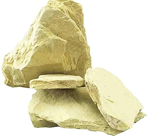 TUFFPACK Pure Multani Mitti Stone - 100% Natural Herbal Clay for Face & Hair Care (990g) | Deep Cleansing Facial Mask & Hair Treatment | Perfect for Spa Days & Ayurvedic Beauty Routines