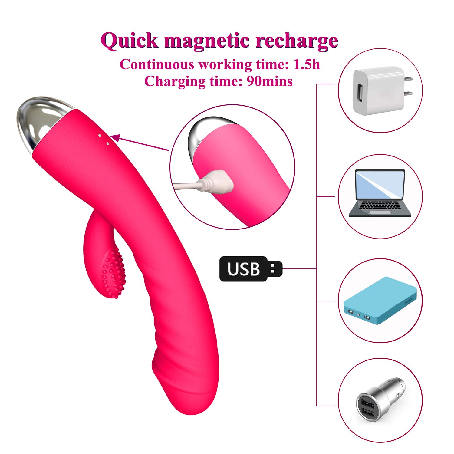 Premium Wireless Vibrator for Women & Couples - 12 Powerful Modes, 2 Silent Motors, USB Rechargeable Adult Toy - Ultra-Soft Body-Safe Silicone for Sensual Pleasure - Perfect for Romantic Nights & Self-Care Moments