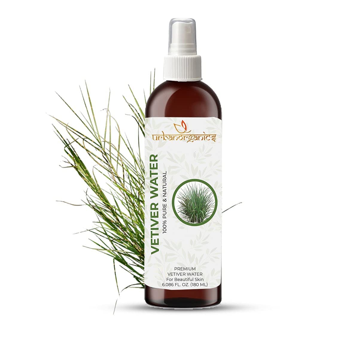 Pure & Natural Vetiver Water Face Toner for Glowing Skin - Chemical-Free, Vegan & Cruelty-Free (180ml) | Hydrating & Soothing Facial Toner for Daily Skincare Routine, Acne-Prone & Sensitive Skin