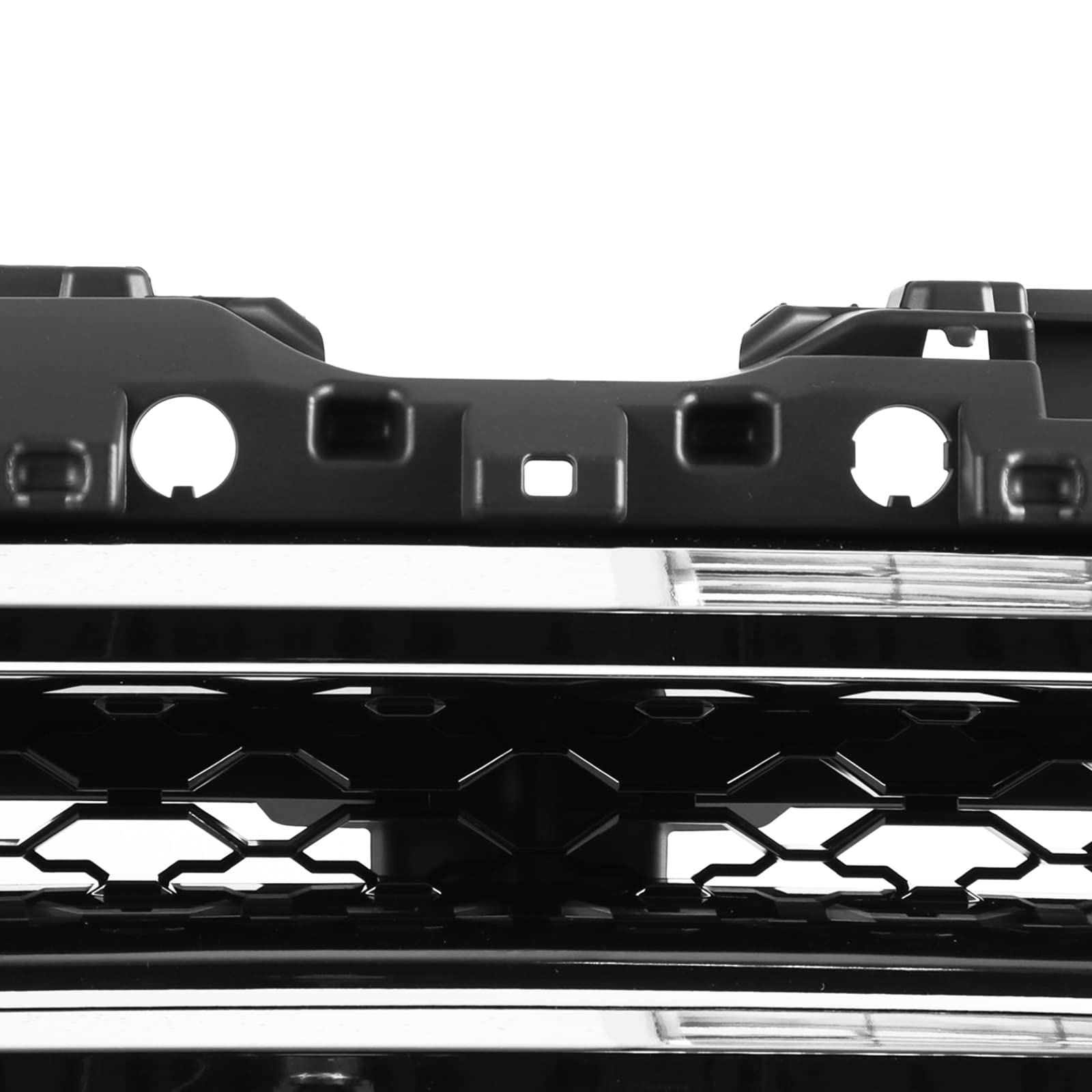 IKON MOTORSPORTS Chrome Rebel Style Front Bumper Hood Upper Grill Compatible With 2019-2023 Dodge Ram 1500 Tradesman Big Horn Laramie - Upgrade Your Truck's Appearance for Off-Road & Daily Driving