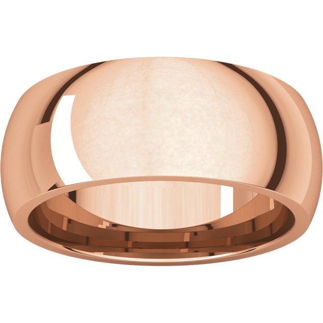 14K Gold 8mm Comfort Fit Wedding Band for Women - Elegant & Durable Ring for Engagement, Anniversary, and Everyday Wear
