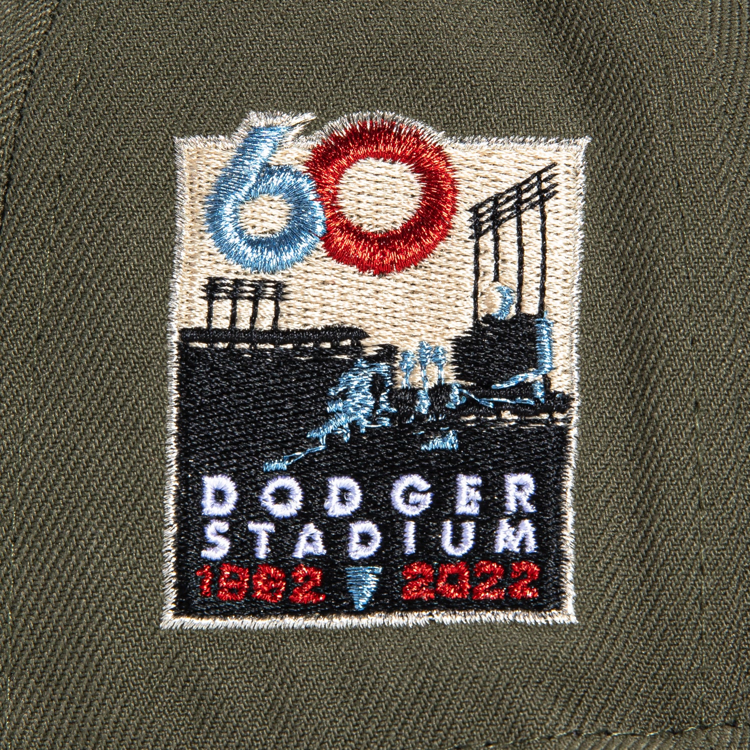 New Era 59Fifty Los Angeles Dodgers 60th Anniversary Patch Snapback Hat - Olive & Black - Official MLB Baseball Cap for Men & Women - Perfect for Games, Streetwear & Sports Fans