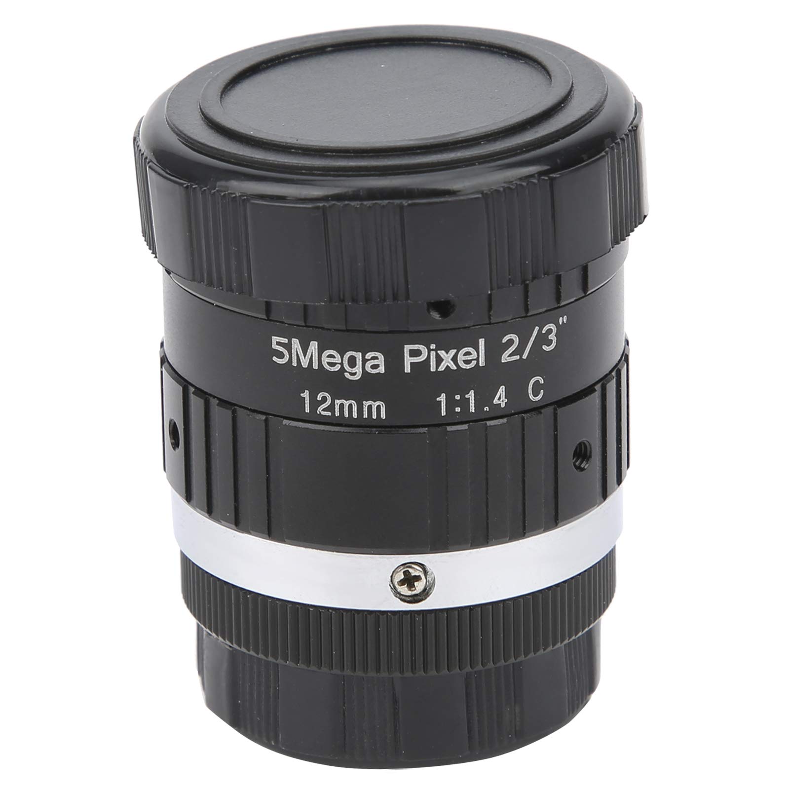 5MP HD 12mm Prime Lens & Industrial Camera Lens - Aluminum Alloy Video Surveillance Accessories for Digital Security Cameras - Perfect for Home, Office and Outdoor Monitoring Systems