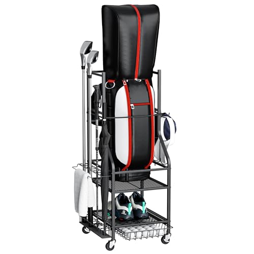 1 golf bag rack