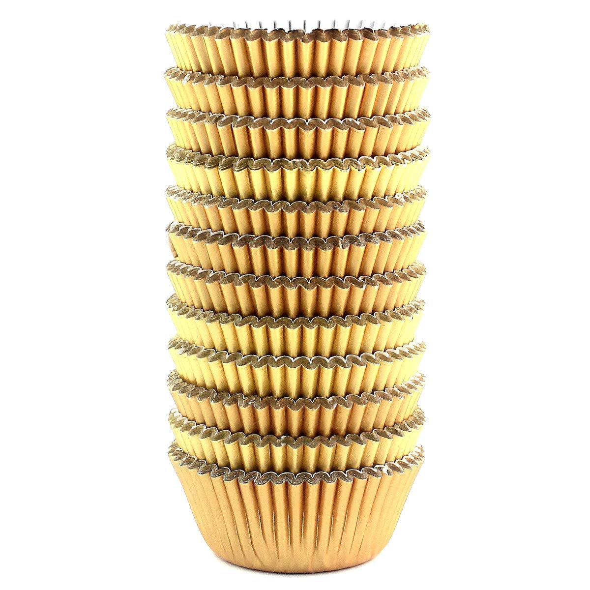 Eoonfirst Mini Gold Foil Cupcake Liners - 300 Pack Christmas Baking Cups for Muffins, Cupcakes & Desserts - Perfect for Holiday Parties, Baking Gifts & Home Decor