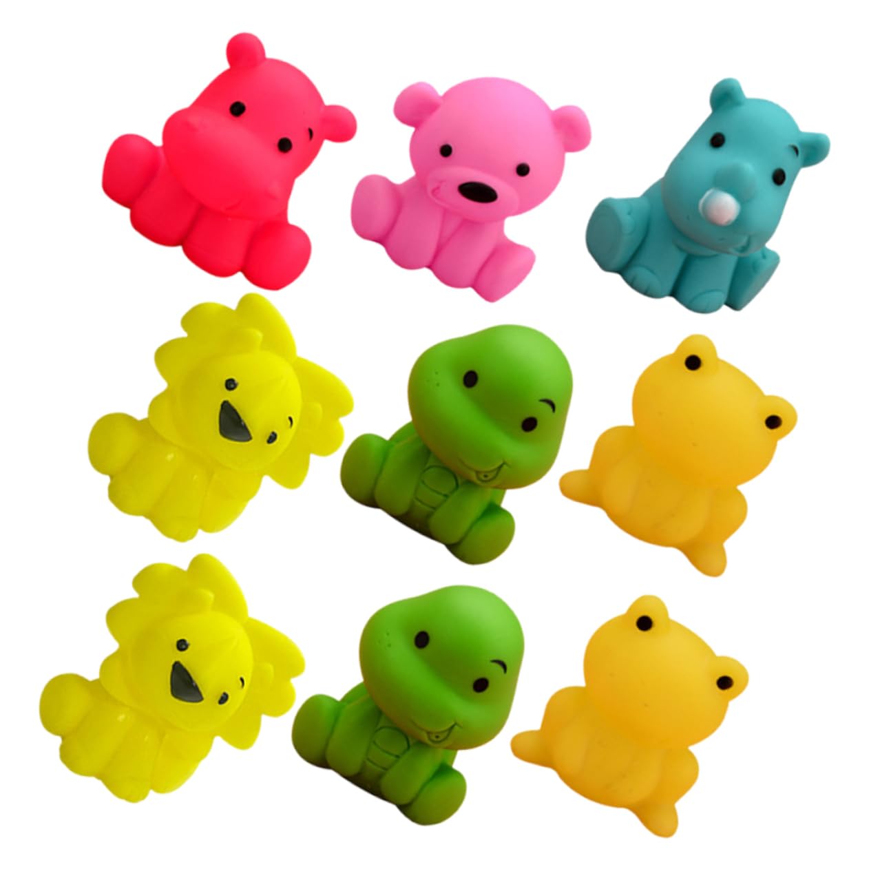 HEMOTON 9-Piece Kids Pool Floating Toy Set - Bath Squirt Toys, Floating Frog & Squeaky Bear Vinyl Animals for Toddlers - Perfect for Bathtime, Swimming Pools & Outdoor Water Play
