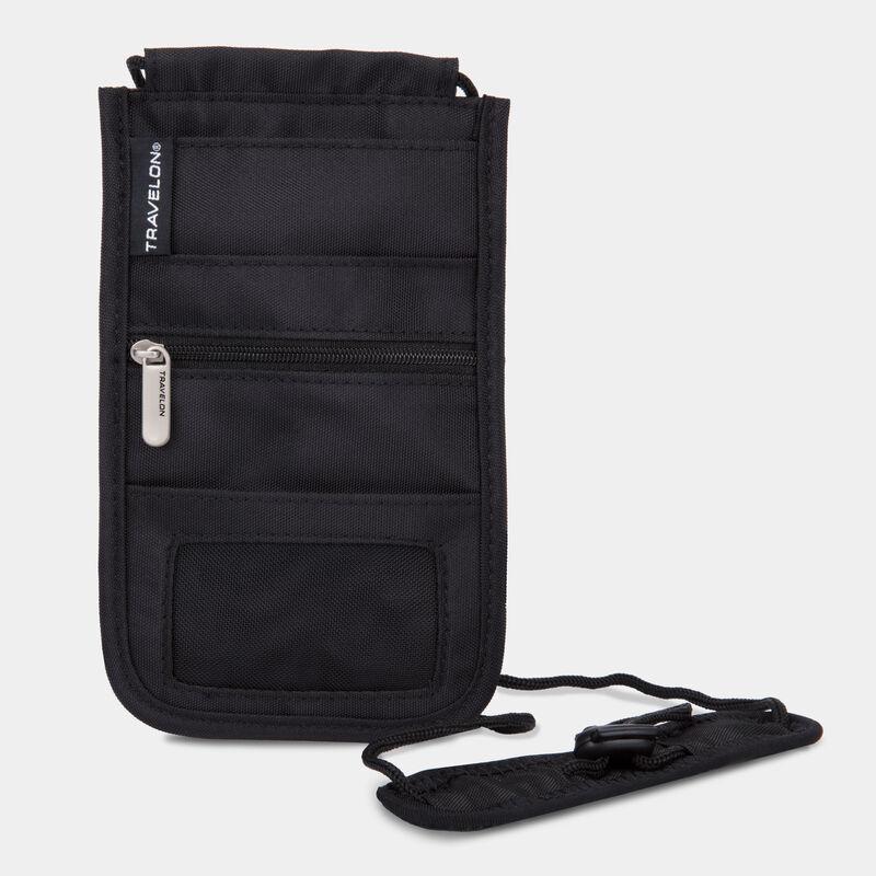 Travelon RFID Blocking Classic Deluxe Boarding Pouch - Secure Passport & Credit Card Holder for Travel, Business & Daily Commute