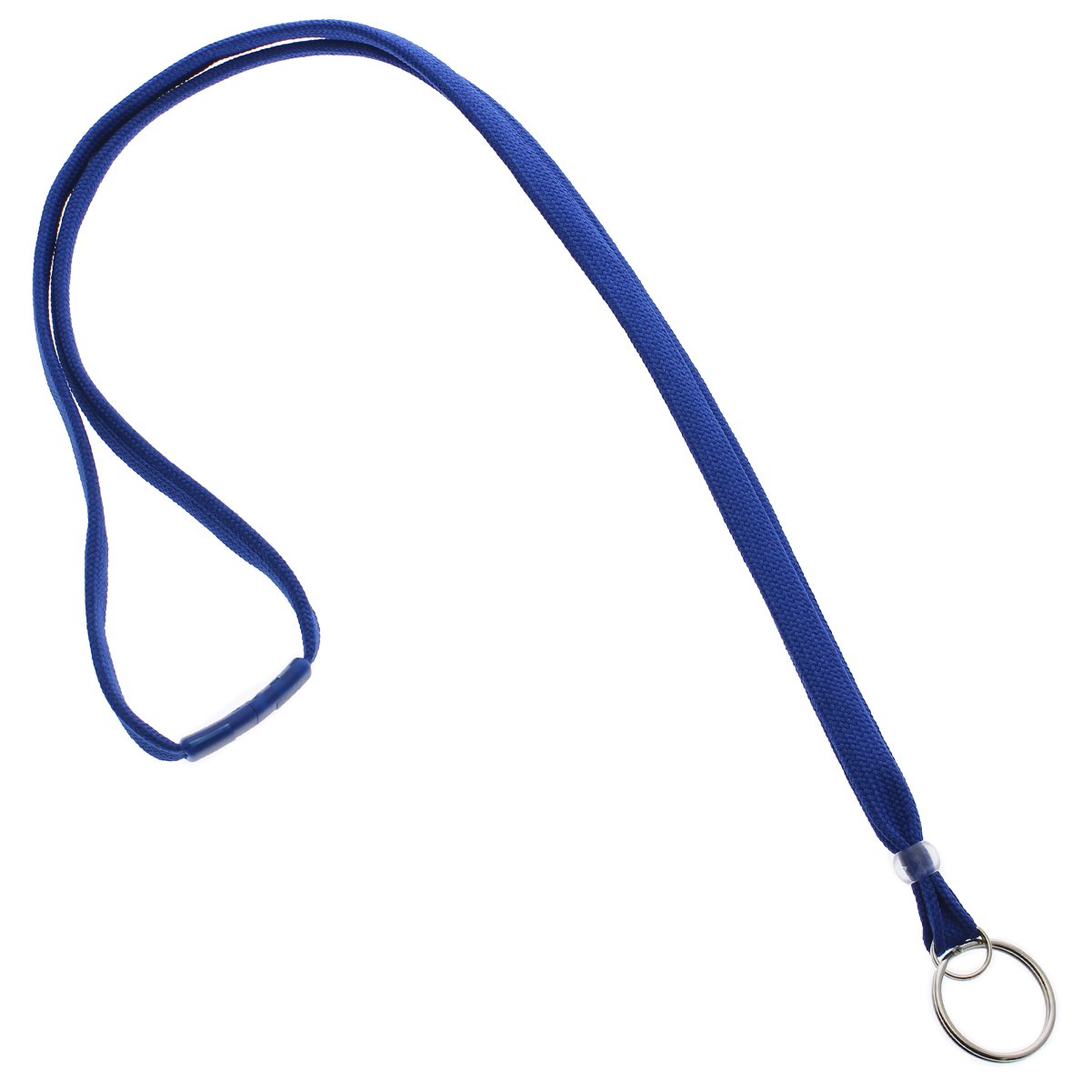 Heavy Duty Breakaway Lanyards 100 Pack - ID Badge & Key Holder with Split Ring for Office & Events (Royal Blue)
