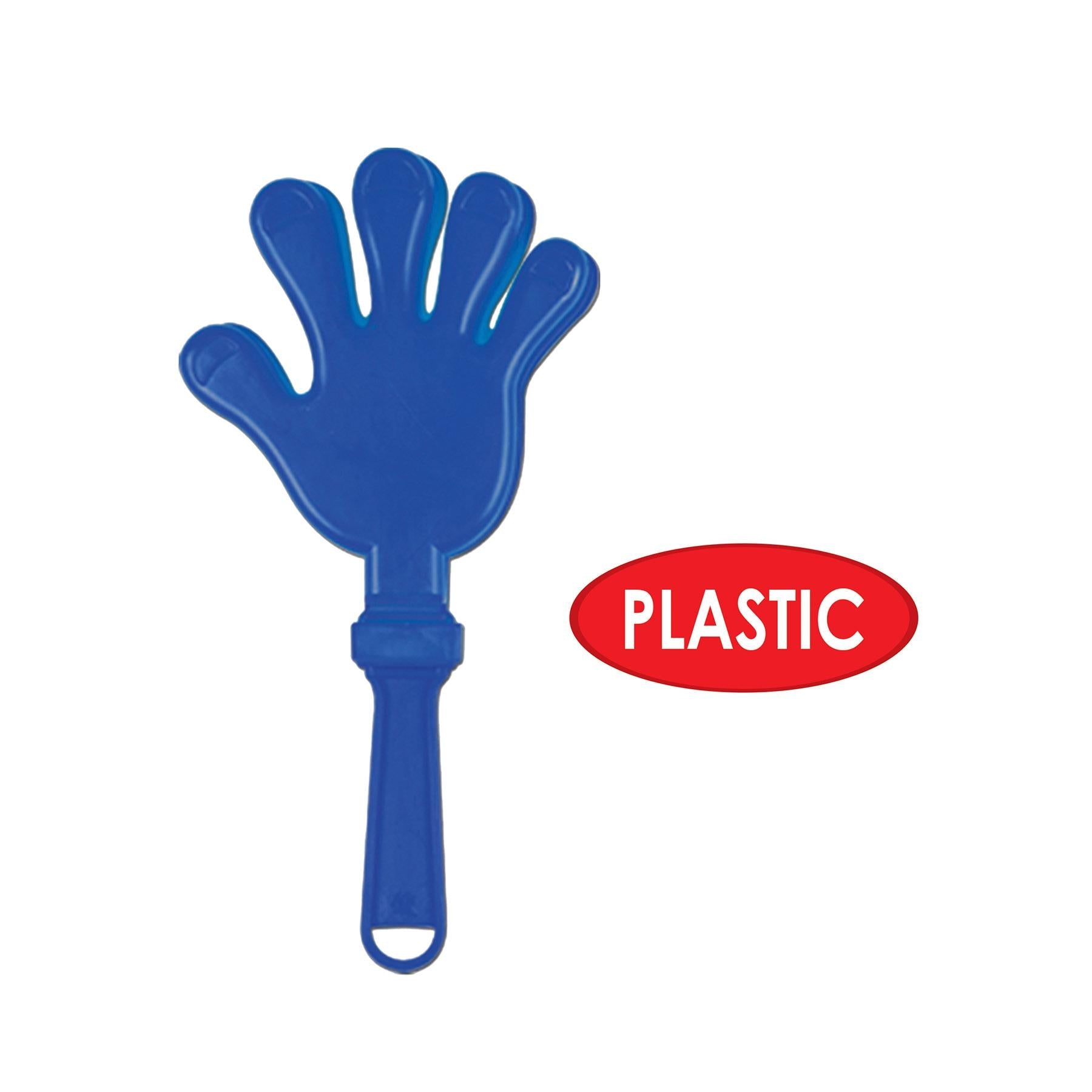 12 Pack Beistle Hand Party Clappers - Blue Noise Makers for Cheering, Sporting Events & Celebrations - Perfect for Football Games, Birthday Parties & Parades