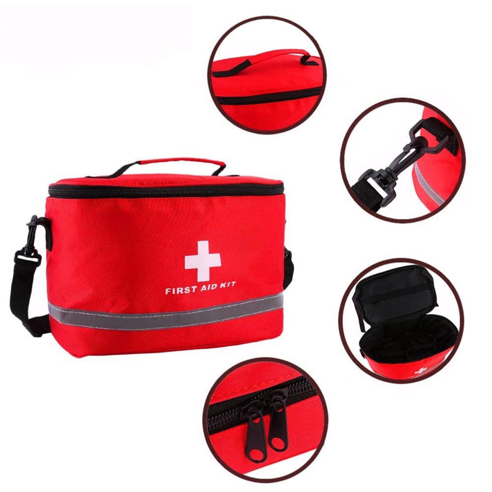 Premium First Aid Kit Bag - Empty Medical Supplies Pouch for First Responders, Nurses & Home Safety | Durable First Aid Haversack with Inner Compartments | Ideal for Emergency Kits, Travel, Camping & Workplace Safety