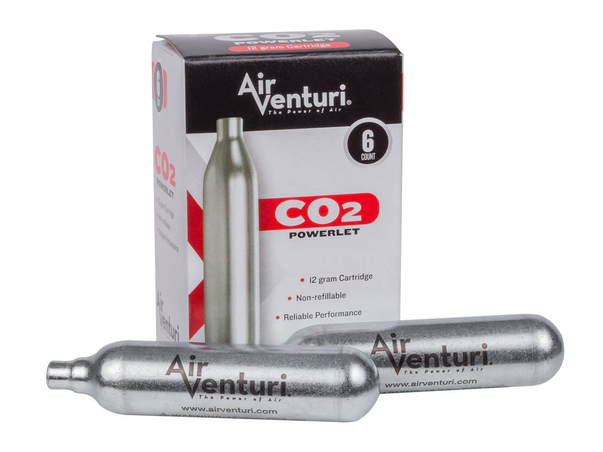 Air Venturi CO2 Airgun Accessory - High Performance CO2 Cartridge for Airsoft & Paintball | Perfect for Target Shooting & Outdoor Sports