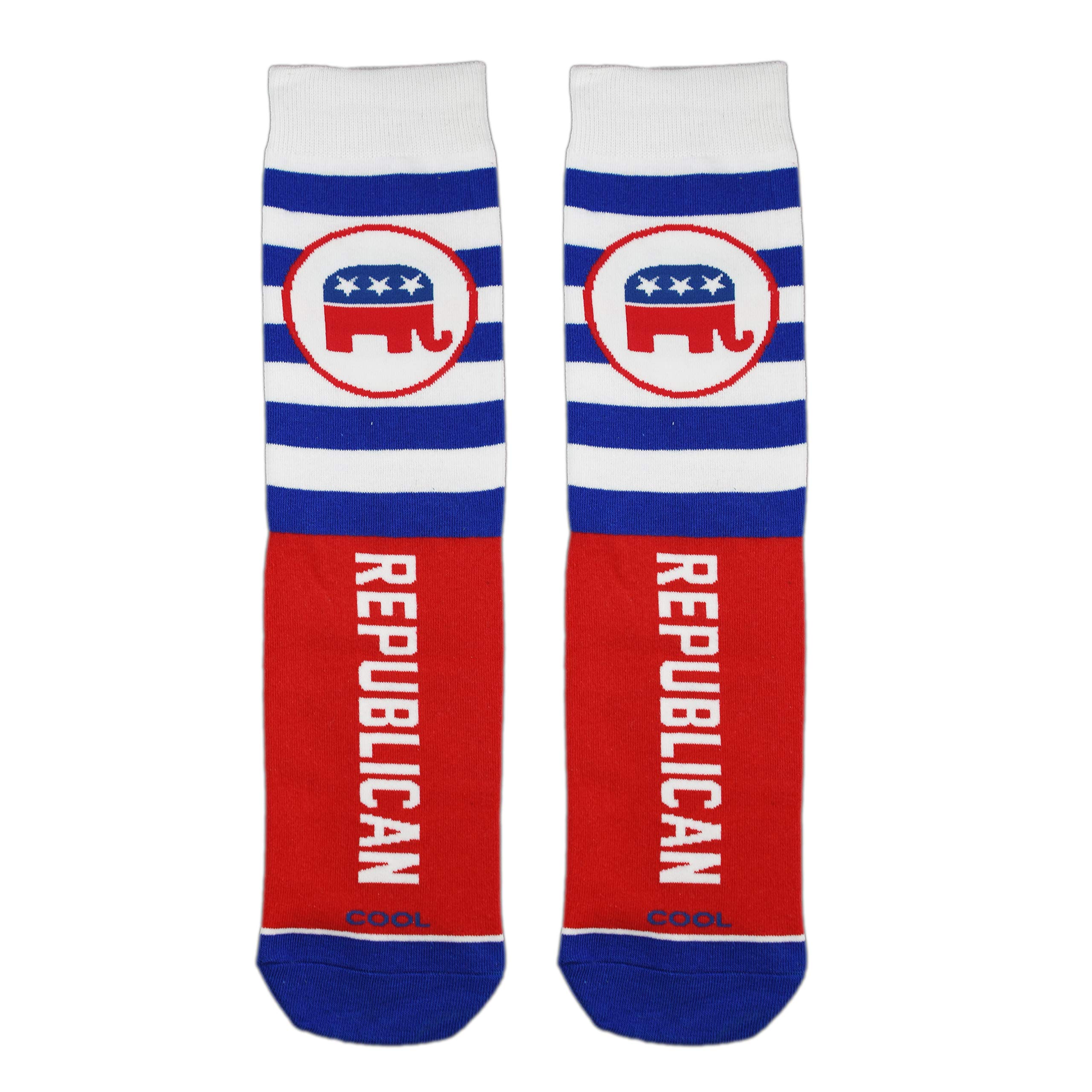 Funny Novelty Crew Socks for Men & Women - Republican Political Graphic Print Socks - Comfortable Large Size - Perfect for Gifts, Parties & Political Events