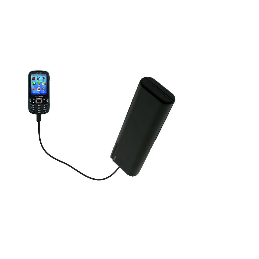 Gomadic Portable AA Battery Charger with TipExchange Technology - Emergency Power Extender for Samsung Intensity III - Perfect for Travel, Camping, and Outdoor Adventures