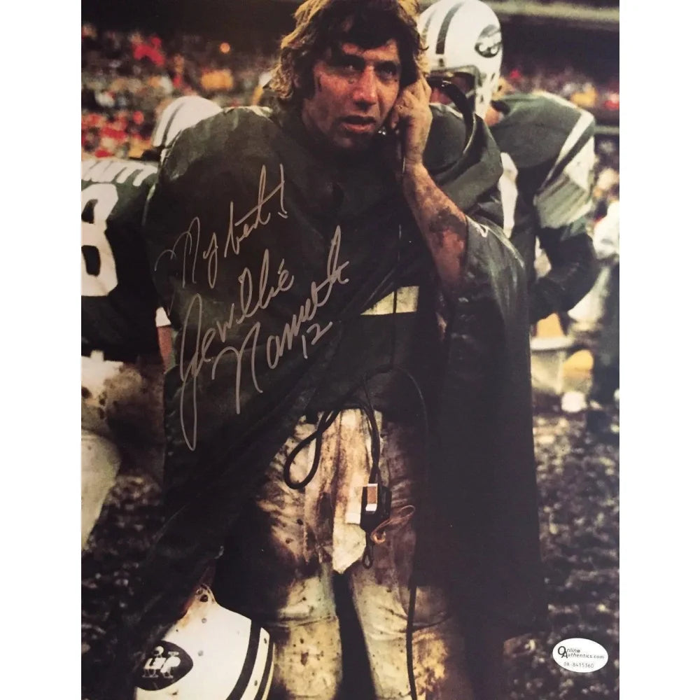 Joe Namath Autographed 8x10 Photo with 