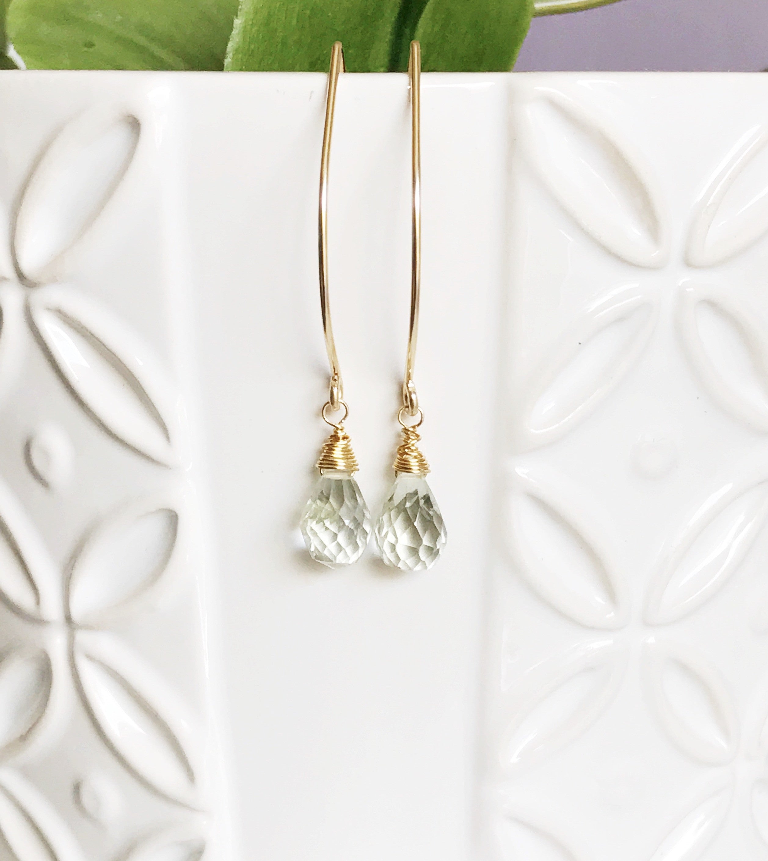Gemma Green Amethyst Earrings – Elegant Handmade Jewelry for Women | Perfect for Weddings, Parties & Special Occasions