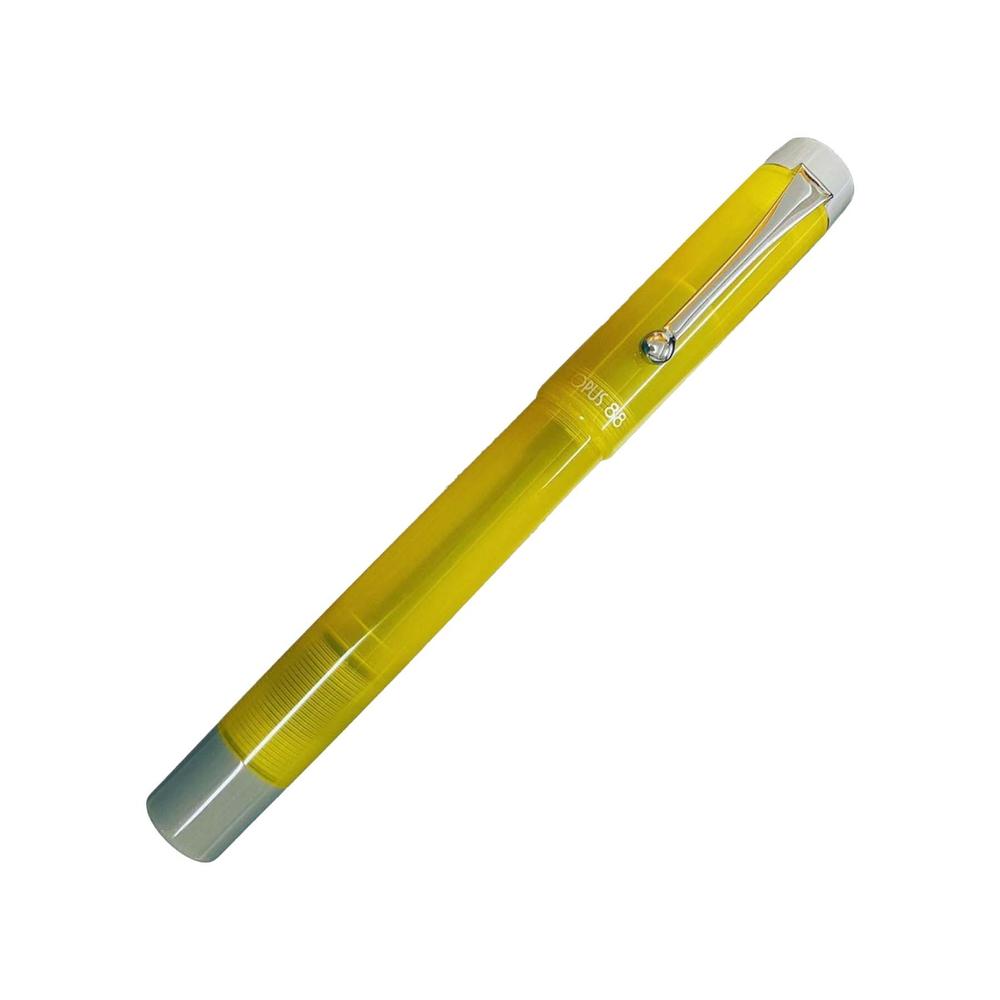Opus 88 Fountain Pen Demonstrator Yellow - Premium Transparent Eyedropper Fountain Pen with Japanese Nib (2021) - Perfect for Calligraphy, Journaling & Gift Giving