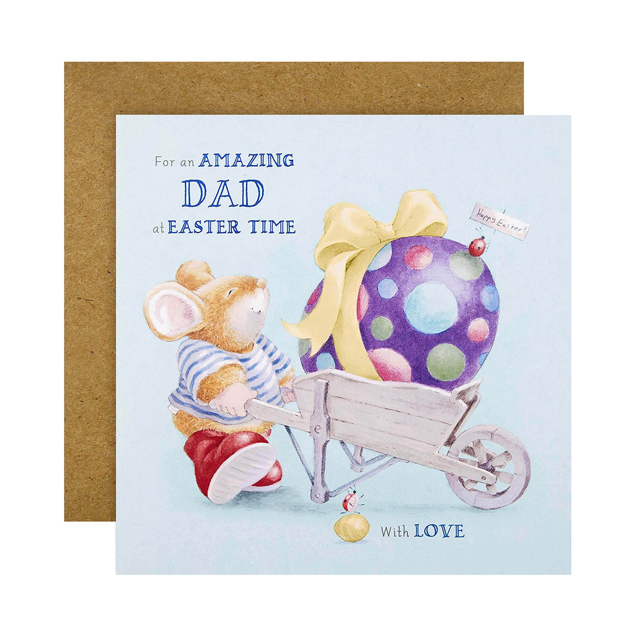 Hallmark Easter Card for Dad - Cute Country Companions Design | Thoughtful Gift for Father's Day, Birthday & Special Occasions