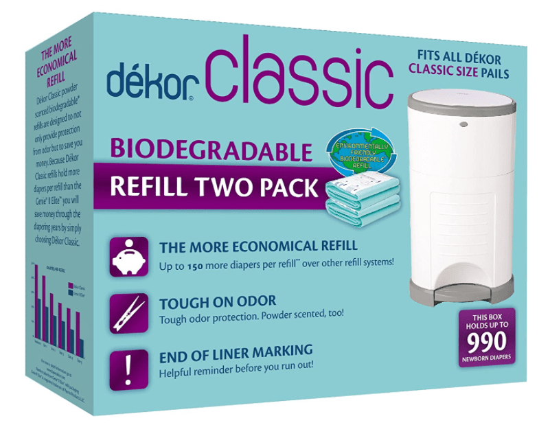 Dekor Classic 2-Pack Refillable Biodegradable Dog Waste Bags - Eco-Friendly Pet Waste Disposal for Daily Walks, Park Visits & Travel