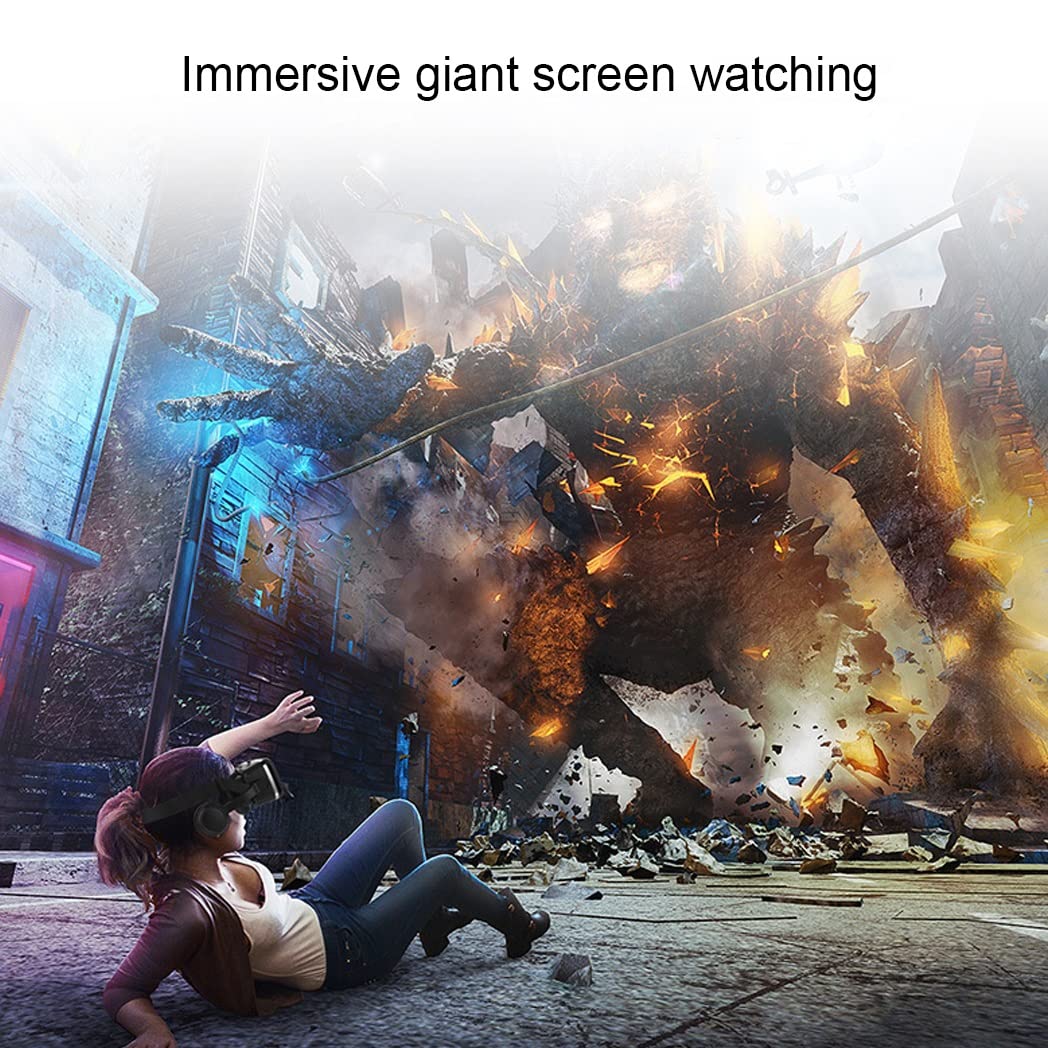 3D VR Headset with Bluetooth Controller - Compatible with iPhone 13 Pro Max/13 Pro/13/12/11, Samsung Galaxy S21, Huawei & Xiaomi Series - Immersive Virtual Reality Experience for Gaming, Movies & 360° Videos (Color: Black, Size: Universal)