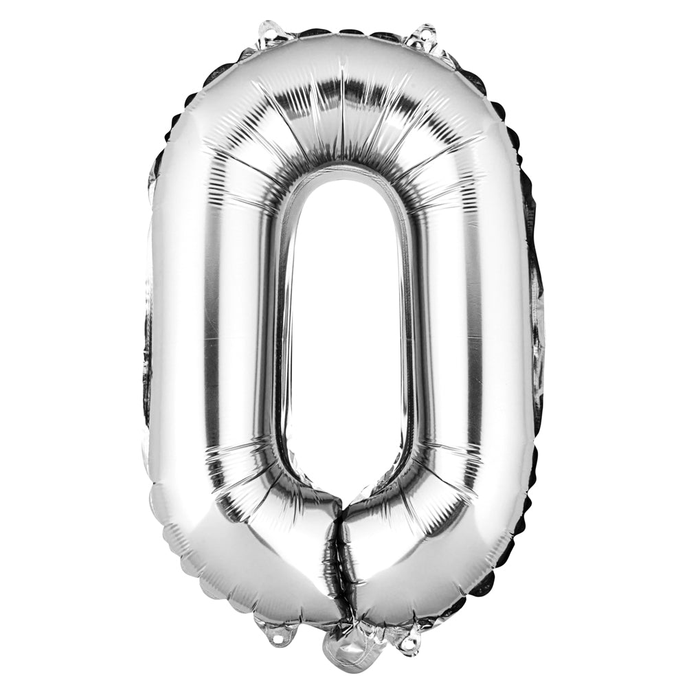 Balloonify Silver Mylar Letter O Balloon - 16 Inch Large Foil Alphabet Balloon for Birthday Party Decorations, Wedding, Baby Shower & Anniversary Celebrations
