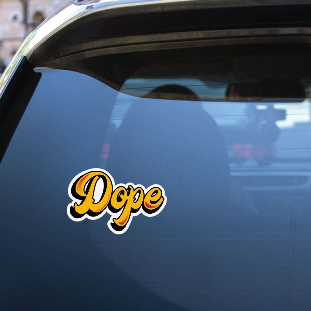 Dope Sticker Decal - Premium Vinyl Decals for Laptops, Cars & Water Bottles - Trendy DIY Decoration for Teens & Adults