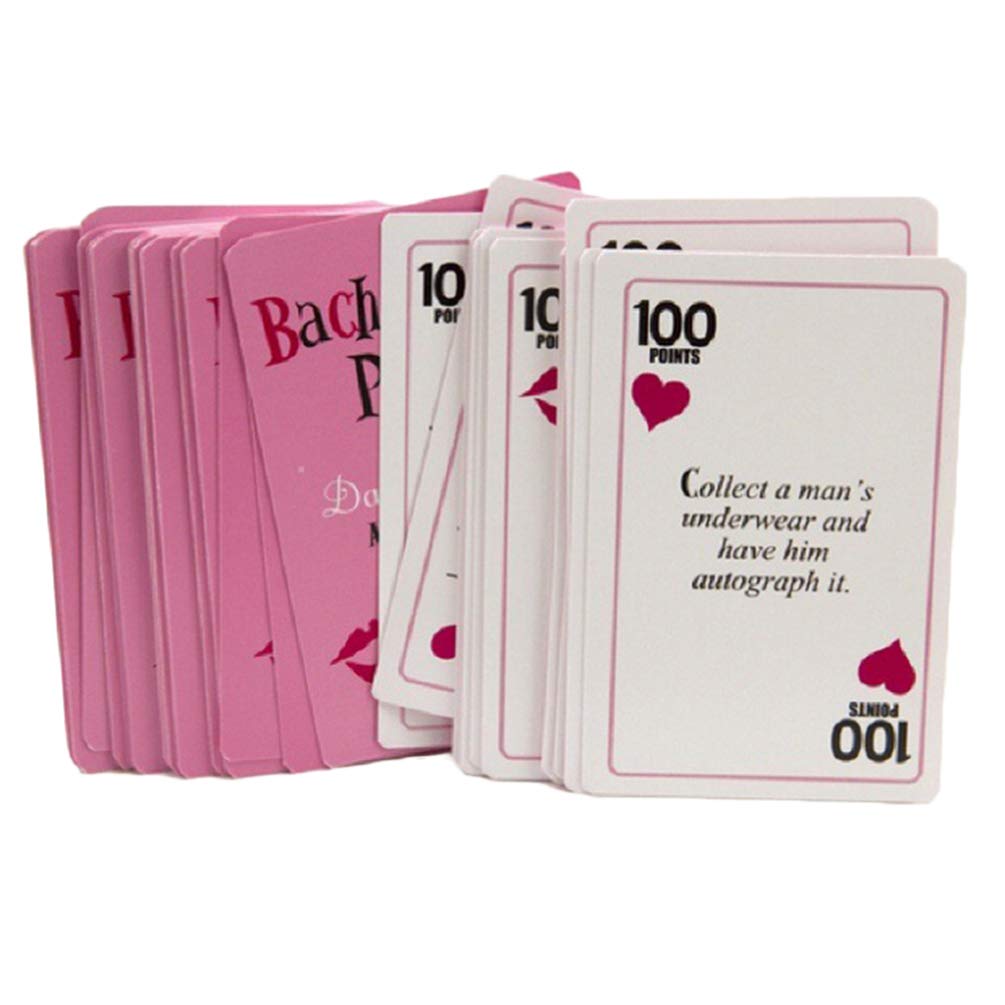 Amosfun Bachelorette Party Card Game Set - Bridal Shower Drinking Games & Scavenger Hunt Cards for Girls Night Out, Bachelorette Party & Wedding Celebrations - Perfect for Bachelorette Parties, Girls Night Out & Club Events