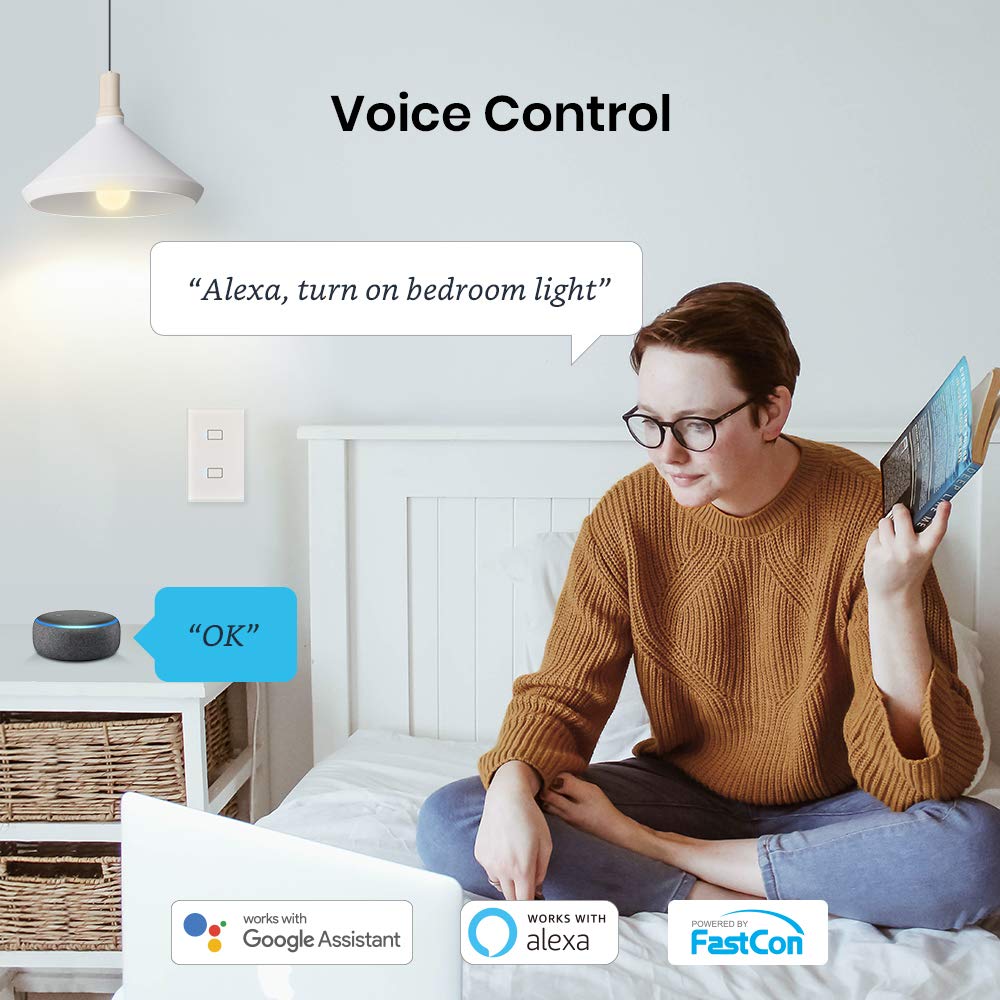 BroadLink Smart Light Switch - No Neutral Wire Required, Single Pole, 3-Gang Touch Timer Switch with App & Voice Control - Works with Alexa, Google Assistant, IFTTT, Siri Shortcuts (Hub Included) - Perfect for Smart Homes, Bedrooms, Living Rooms & Office Automation