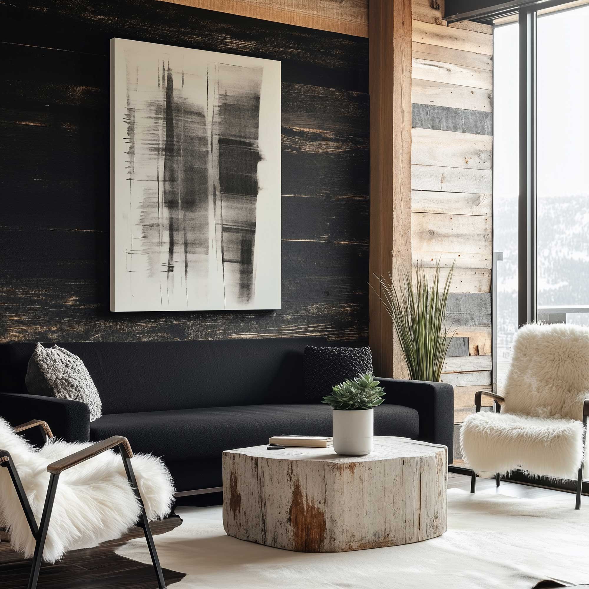 Hazy Shade Whimsy II Canvas Wall Art Print - Modern Abstract Painting for Living Room, Bedroom & Office Decor