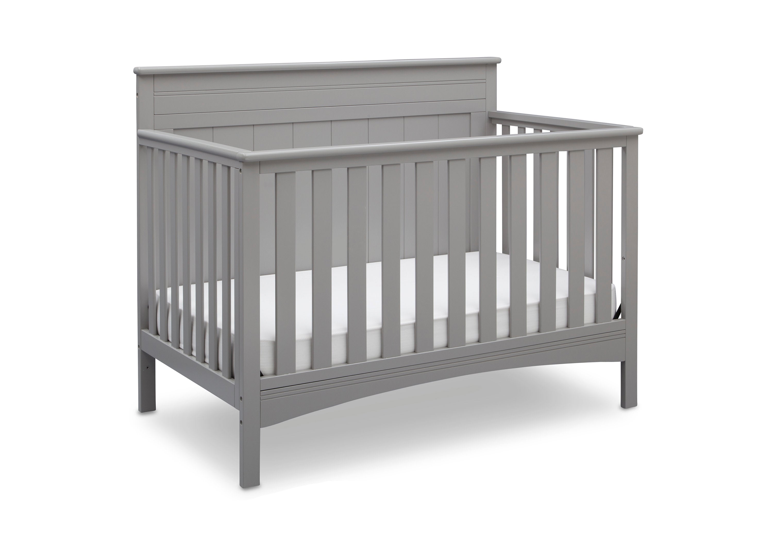 4-in-1 Convertible Baby Crib - White Wooden Nursery Bed with Toddler Rail - Grows with Your Child from Infant to Full-Size Bed - Perfect for Modern Nursery & Kids Bedroom Decor