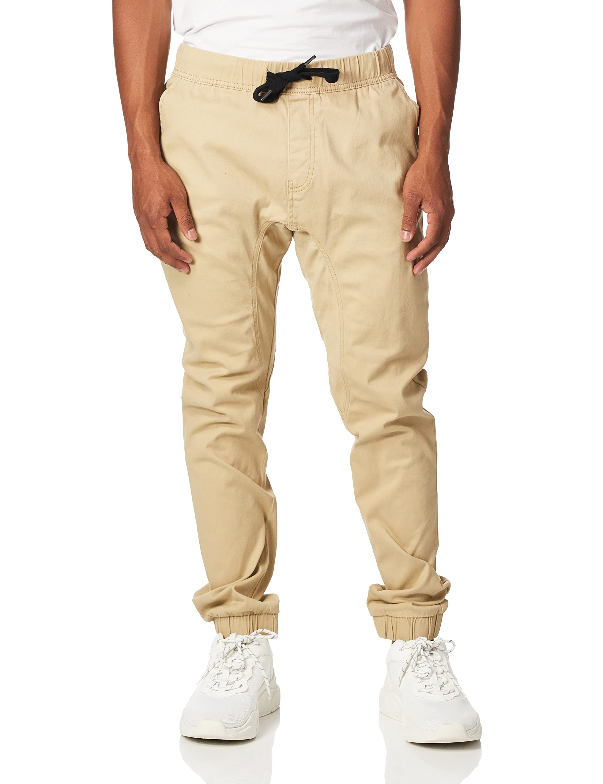 WT02 Men's Twill Jogger Pants - Comfortable Casual & Athletic Trousers for Running, Workout, Lounge and Everyday Wear