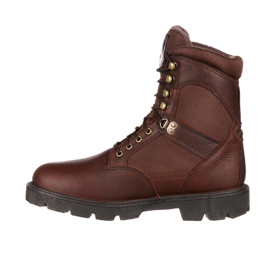 Homeland 8 Waterproof Work Boots for Men - Steel Toe Safety Shoes with Slip Resistant Outsole - Ideal for Construction, Landscaping & Outdoor Work