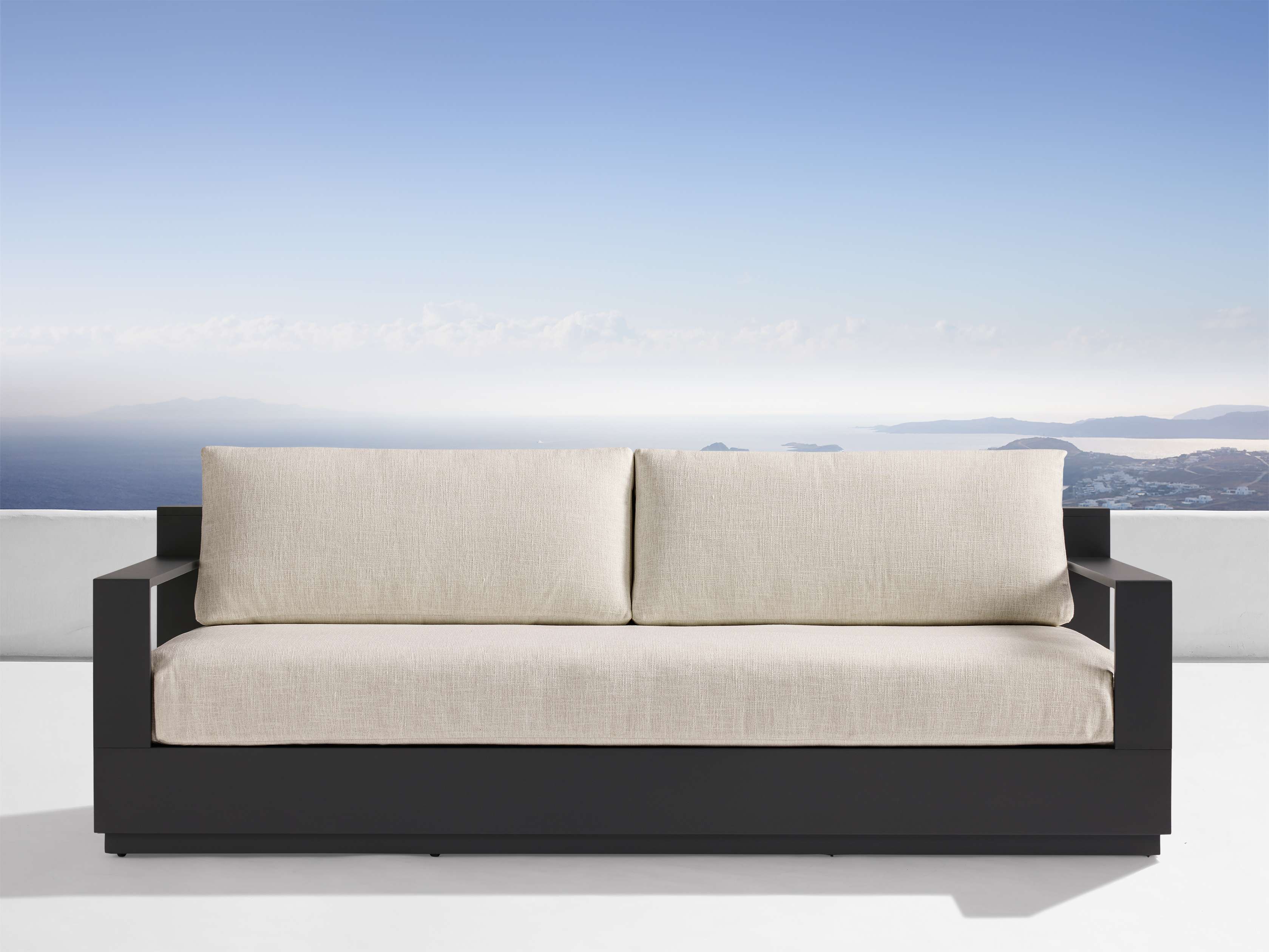 Premium Bal Harbour Outdoor Aluminum Sofa Set - Weather-Resistant & Durable Patio Furniture for Garden, Poolside, or Backyard Relaxation
