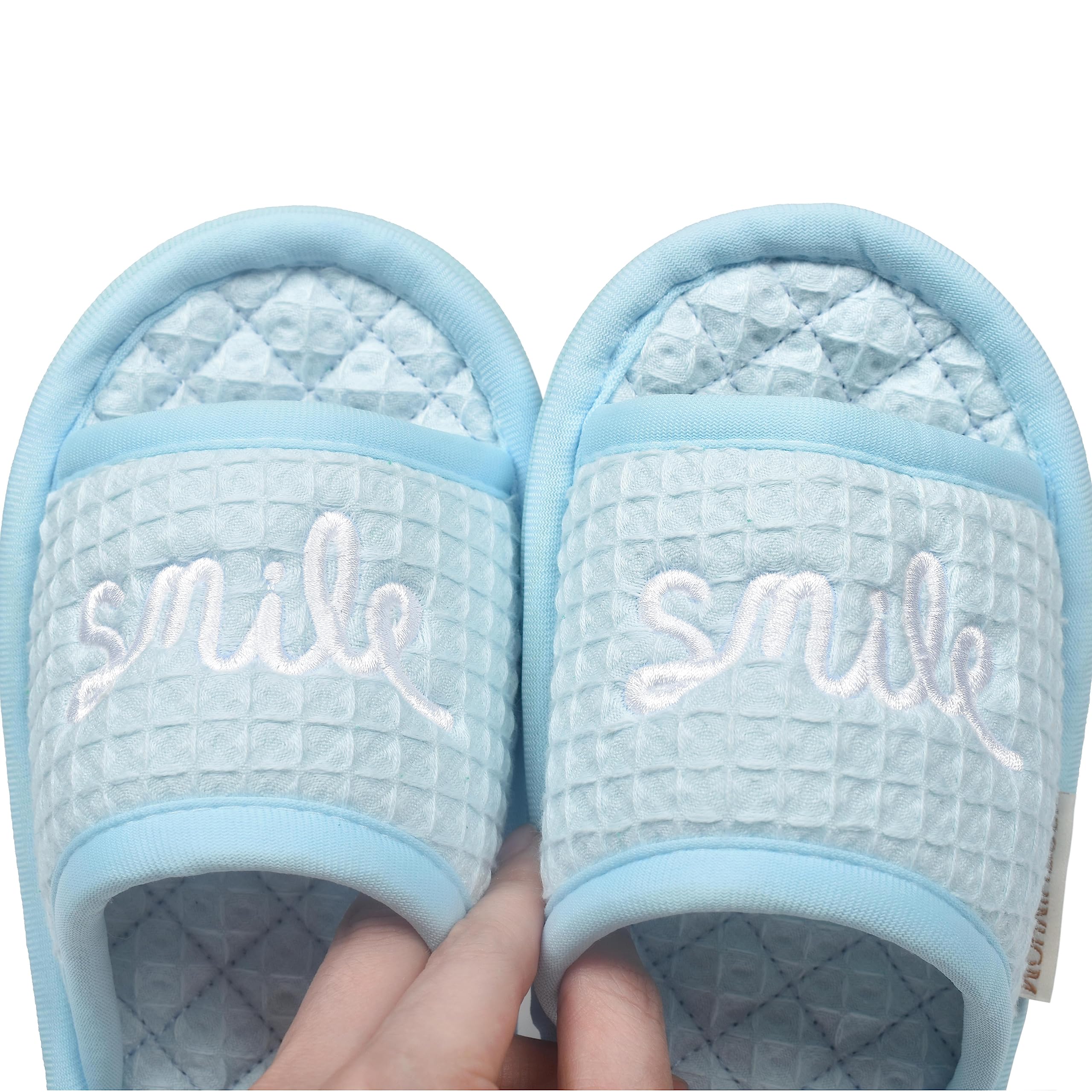 Floral Velvet House Slippers for Women - Lightweight Open Toe Washable Foldable Comfortable Indoor Slippers | Perfect for Home, Hotel, Travel, Airplane & Spa Use