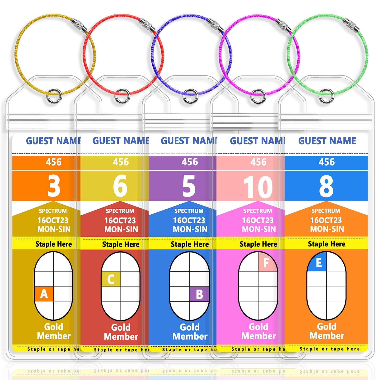 5 Pack Clear Cruise Luggage Tag Holders for Royal Caribbean & Celebrity Cruises (7.5x2.75in) - Durable Waterproof Luggage Tags for 2025 & 2026 Voyages - Perfect for Cruise Check-in & Baggage Identification