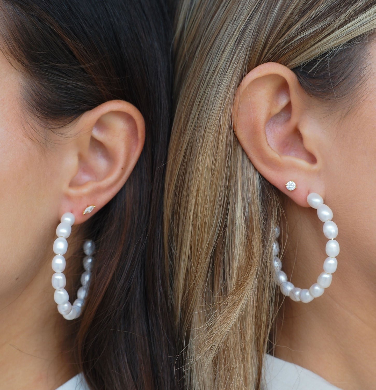 Elegant Gold Pearl Hoop Earrings for Women – Perfect for Weddings, Parties & Everyday Wear