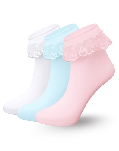 3 Pairs (Baby Blue, Baby Pink, White)
