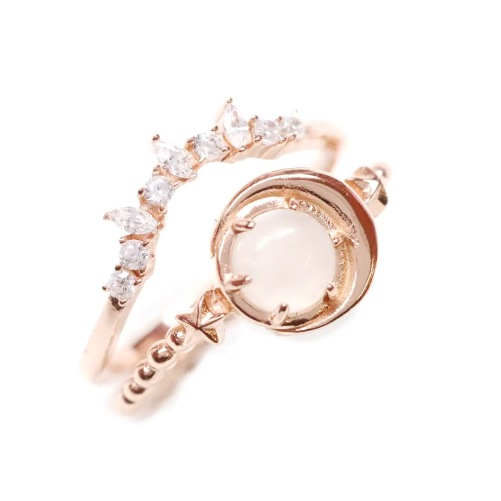 Rosalind Sterling Silver Ring Set for Women - Elegant Stackable Rings for Everyday Wear, Gift Giving & Special Occasions