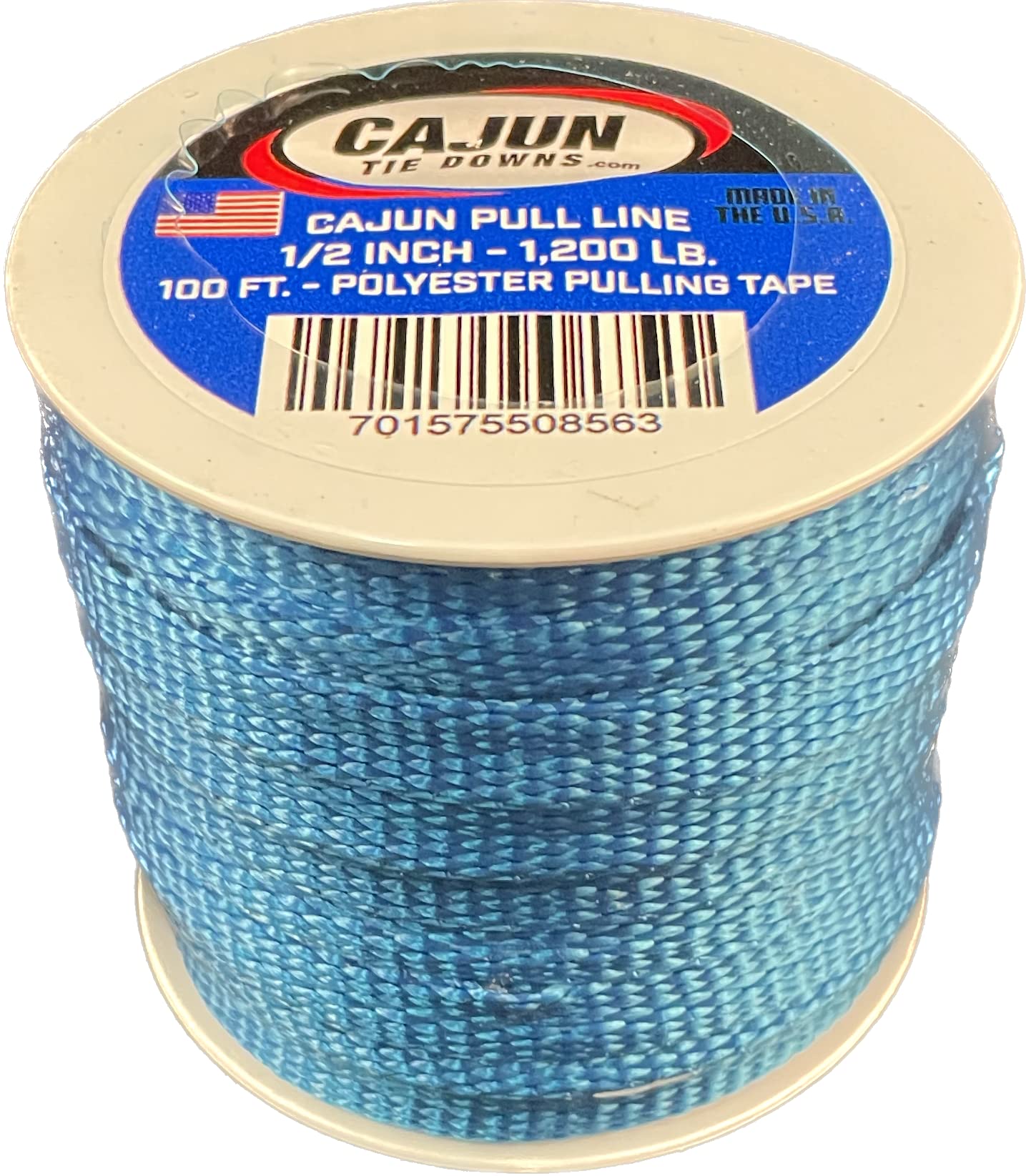 1/2 Inch 1200 lb Strength Polyester Pulling Tape - Cajun Pull Line for Cable Installation (Royal Blue, 3000 ft) - Made in USA | Ideal for Electricians, Construction & DIY Projects