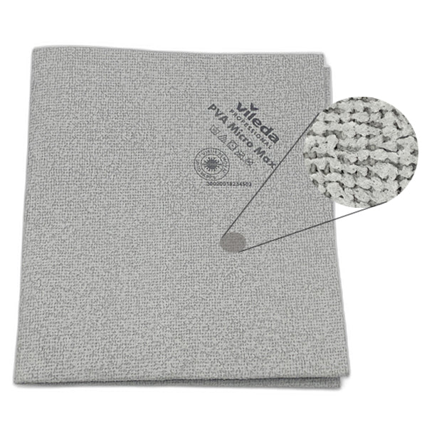 Vileda PVA Micro Max Grey Mega 72 X 58cm Super Absorbent Cleaning Cloth for Kitchen, Bathroom, and Car Detailing